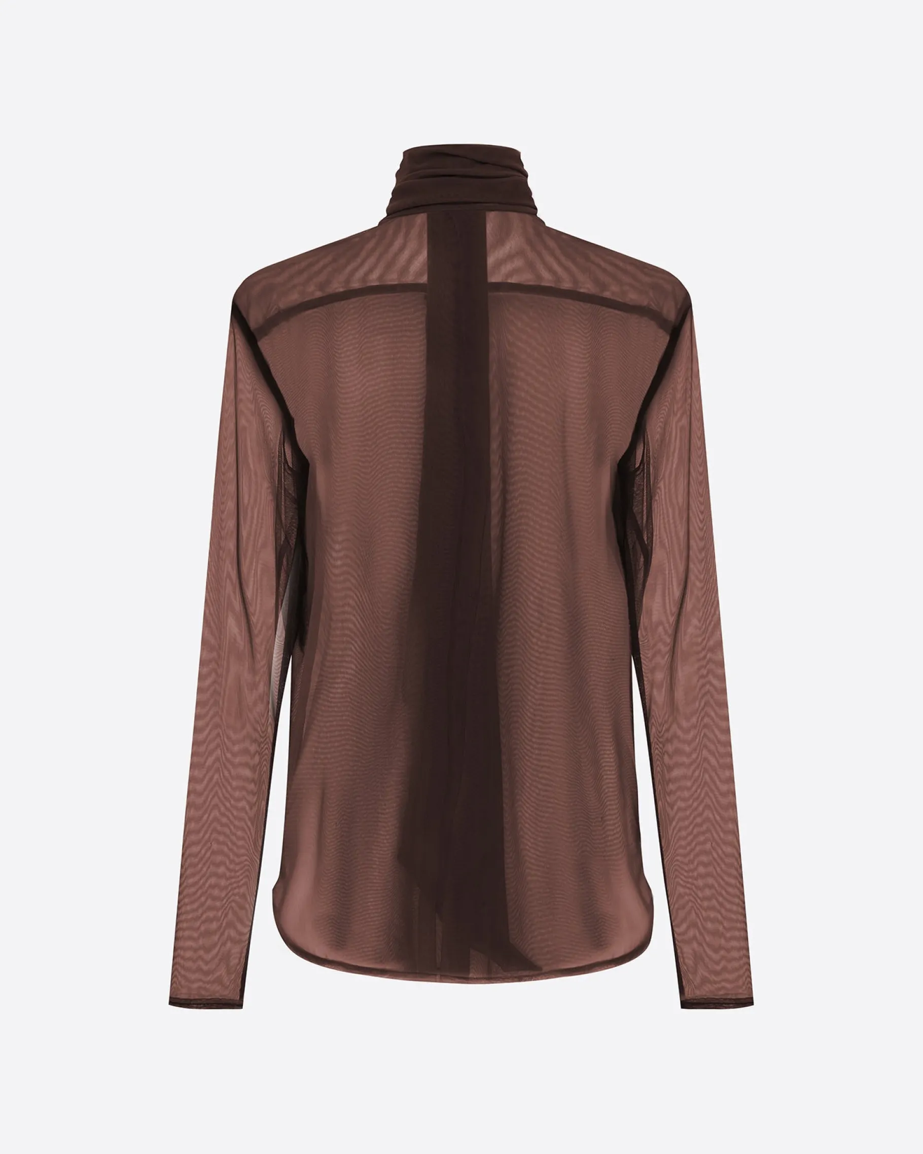 Alex Perry Bow Shirt in Fine Mesh