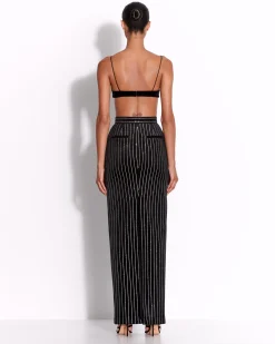Alex Perry Bra Top in Crystal Velvet