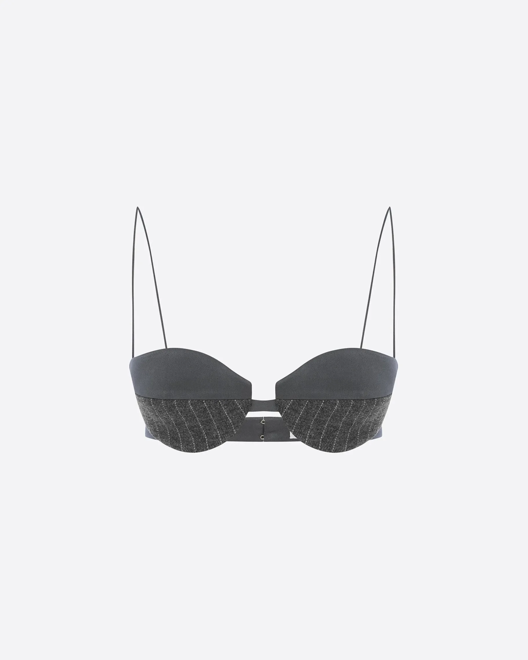 Alex Perry Bra Top in Wool Pinstripe