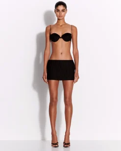 Alex Perry Bra Top in Wool Pinstripe