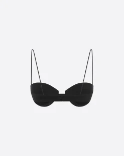 Alex Perry Bra Top in Wool Pinstripe