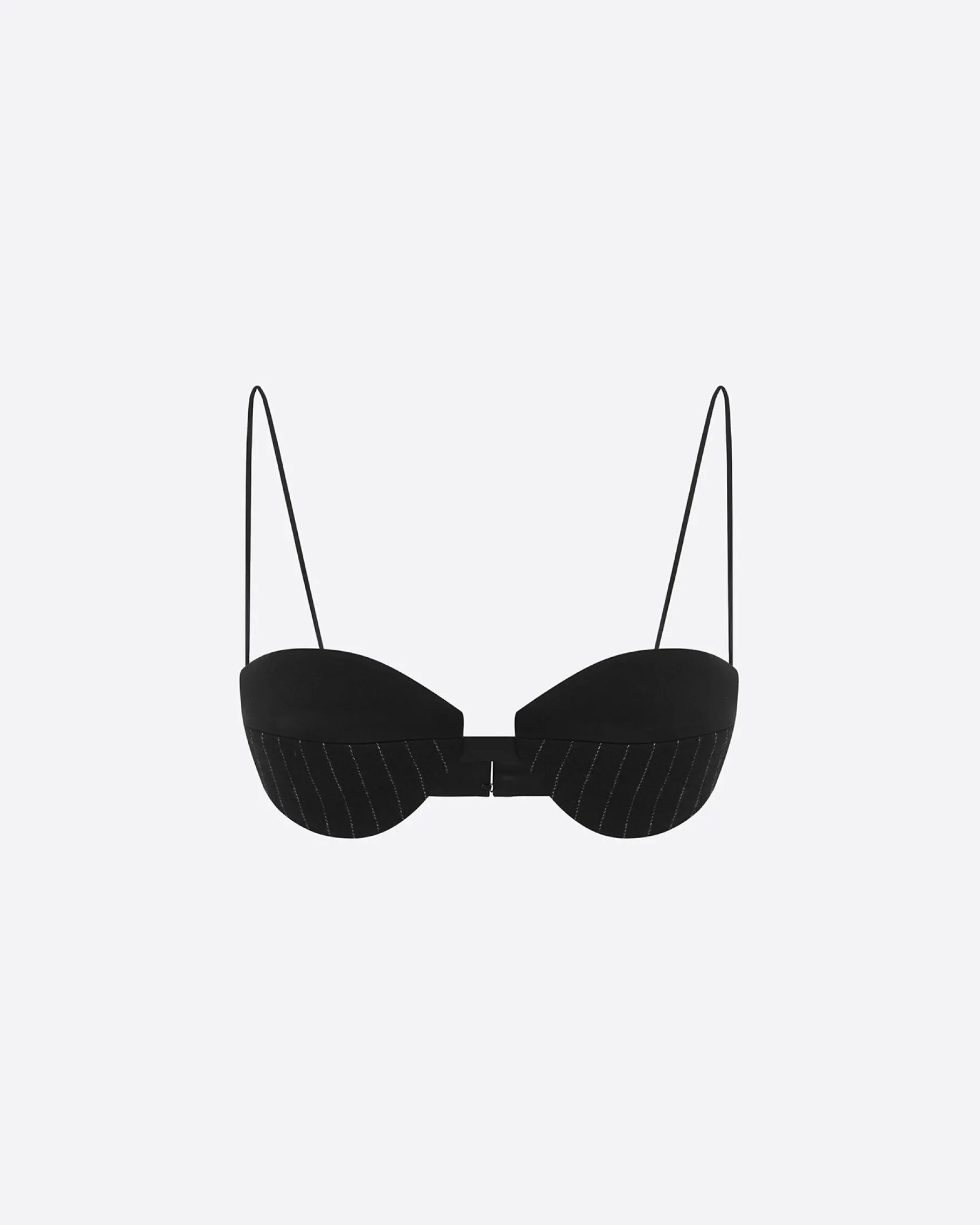 Alex Perry Bra Top in Wool Pinstripe