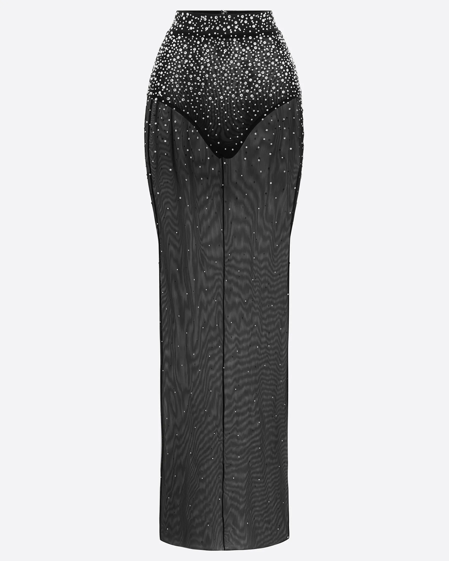 Alex Perry Column Skirt in Crystal Mesh