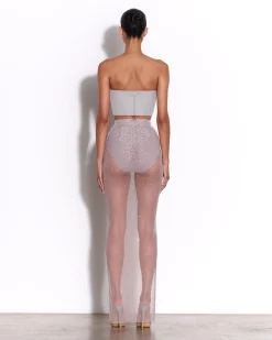 Alex Perry Column Skirt in Crystal Mesh