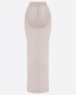 Alex Perry Column Skirt in Crystal Mesh