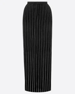 Alex Perry Column Skirt in Crystal Velvet