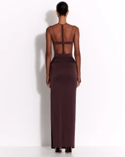 Alex Perry Column Skirt in Satin Crepe