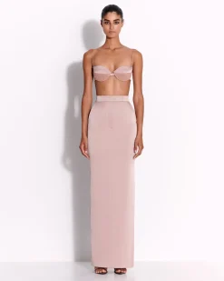Alex Perry Column Skirt in Satin Crepe
