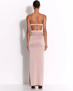 Alex Perry Column Skirt in Satin Crepe