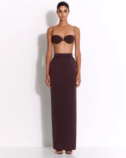 Alex Perry Column Skirt in Satin Crepe