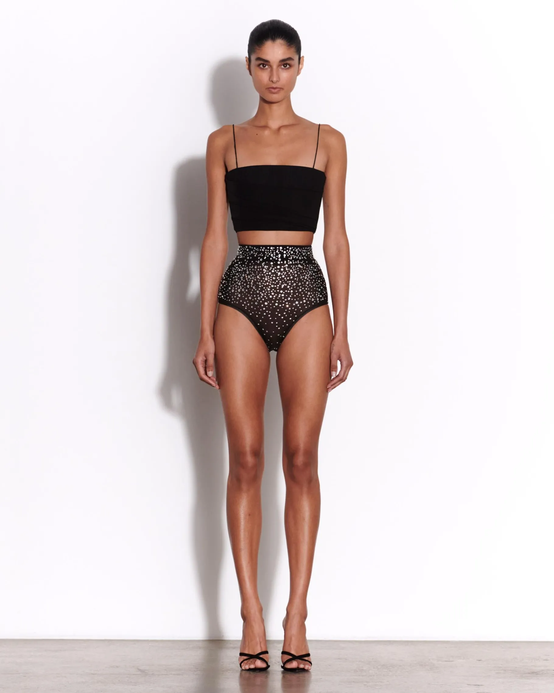 Alex Perry Corset Top in Stretch Mesh