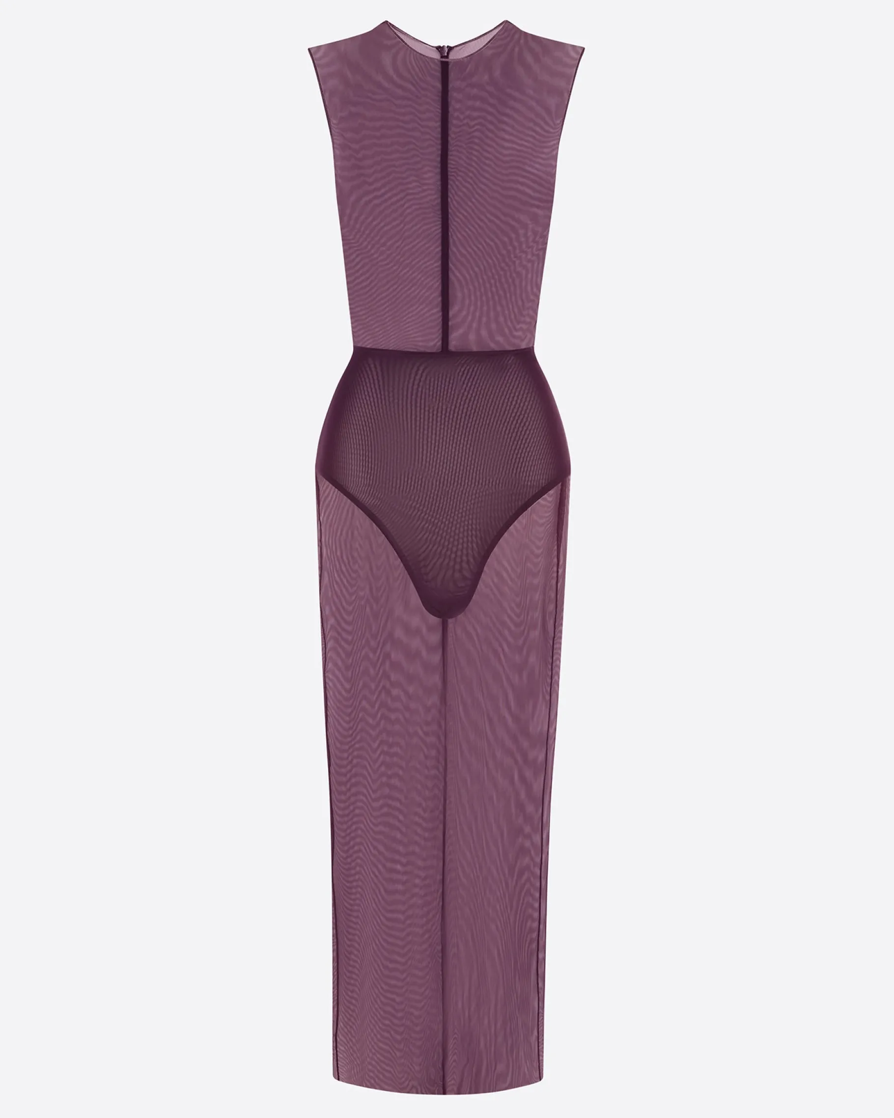 Alex Perry Crew Column in Fine Mesh