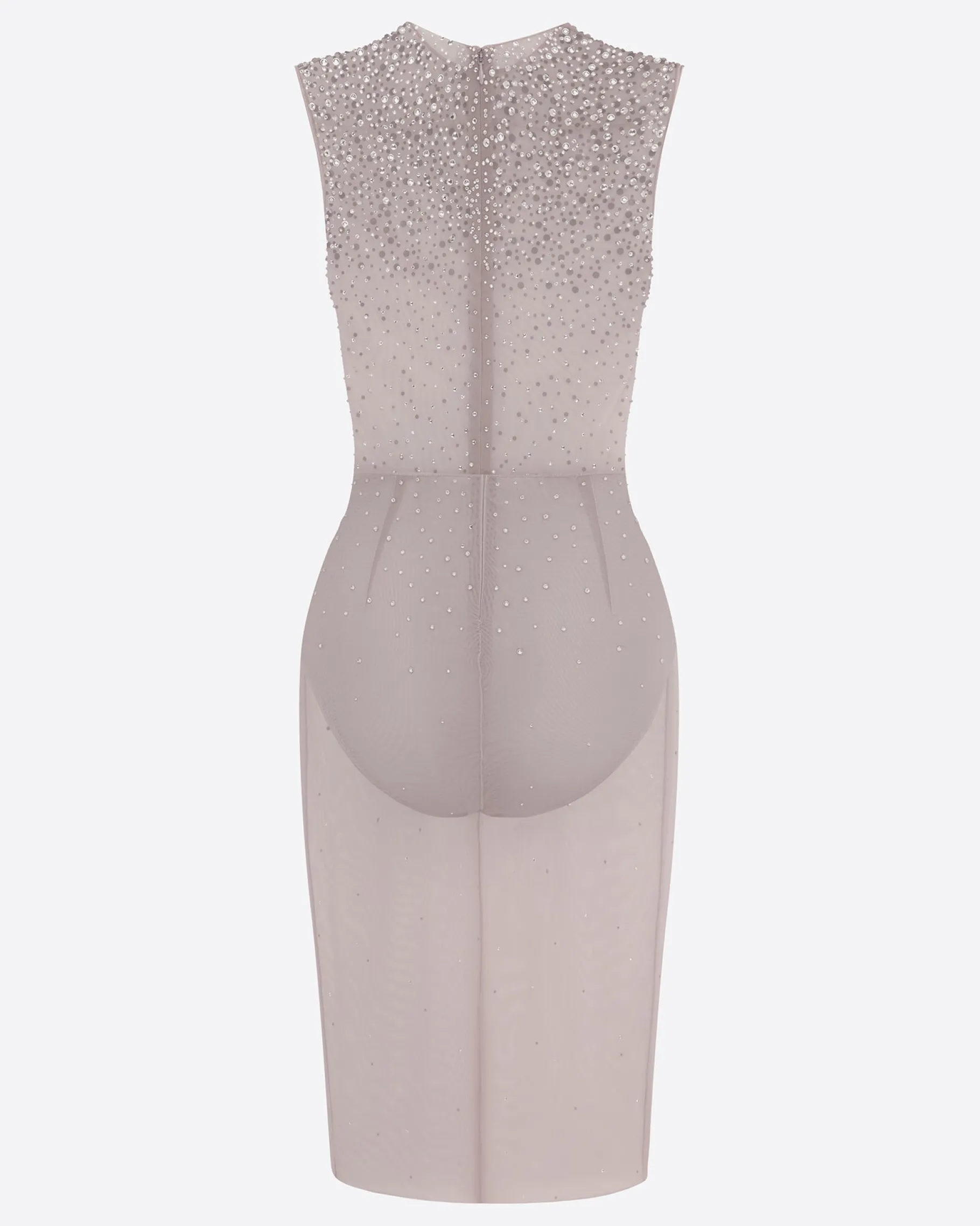 Alex Perry Crew Dress in Crystal Mesh