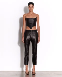Alex Perry Crop Trouser in Leather