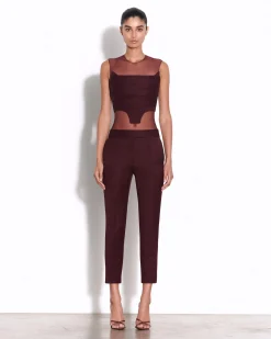Alex Perry Crop Trouser in Wool Suiting