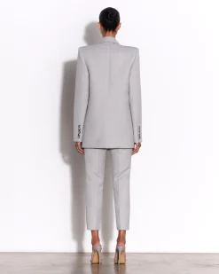 Alex Perry Double Breasted Oversized Blazer in Wool Suiting