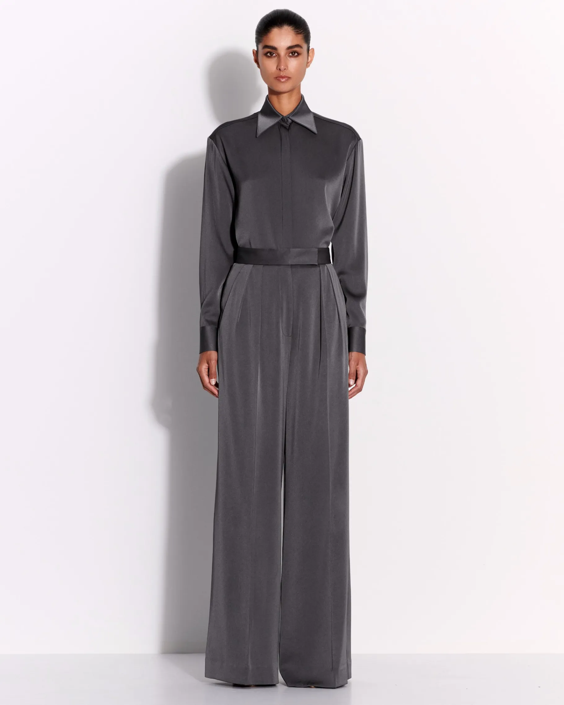 Alex Perry Double Pleat Trouser in Satin Crepe