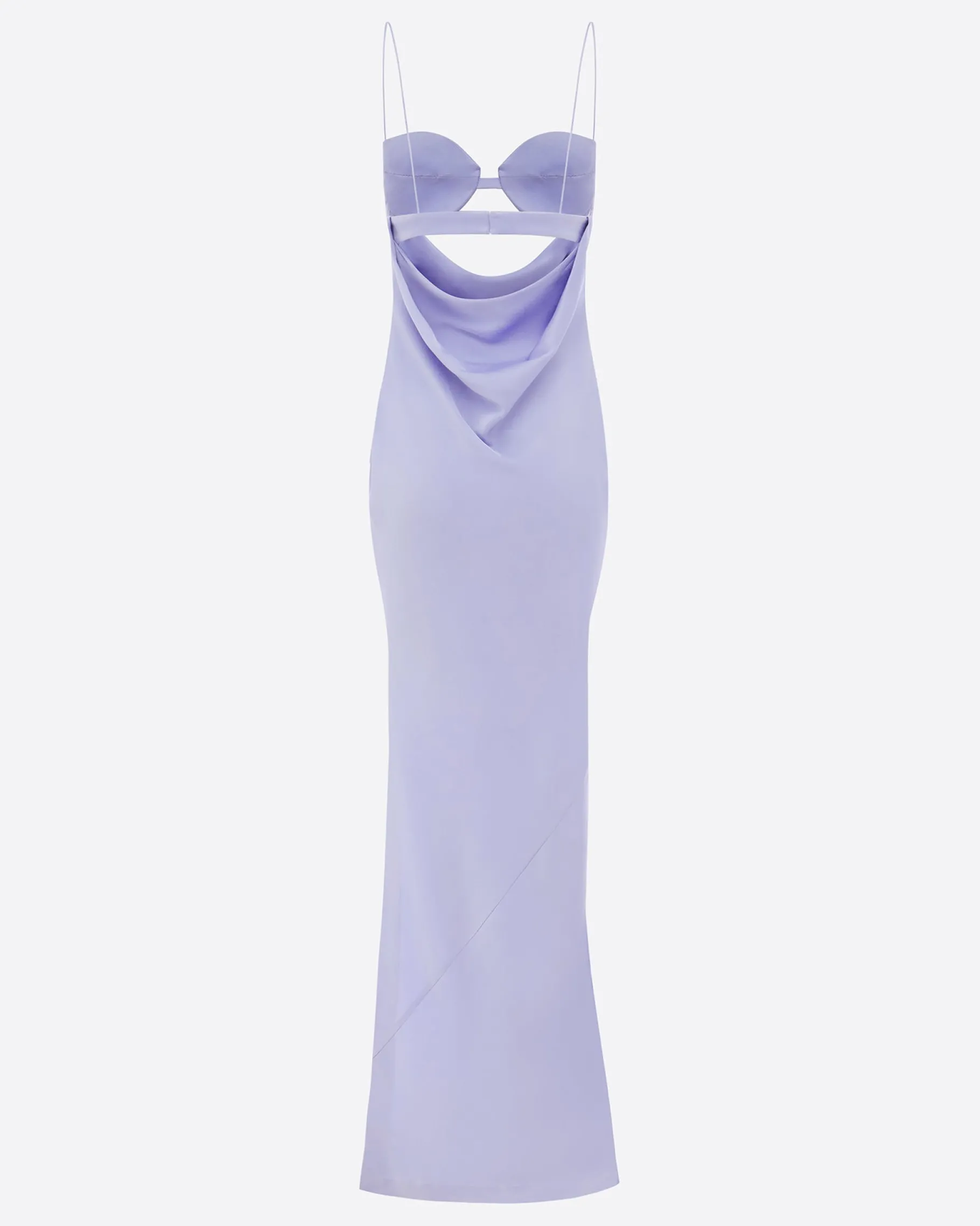 Alex Perry Drape Cut Out Column in Satin Crepe
