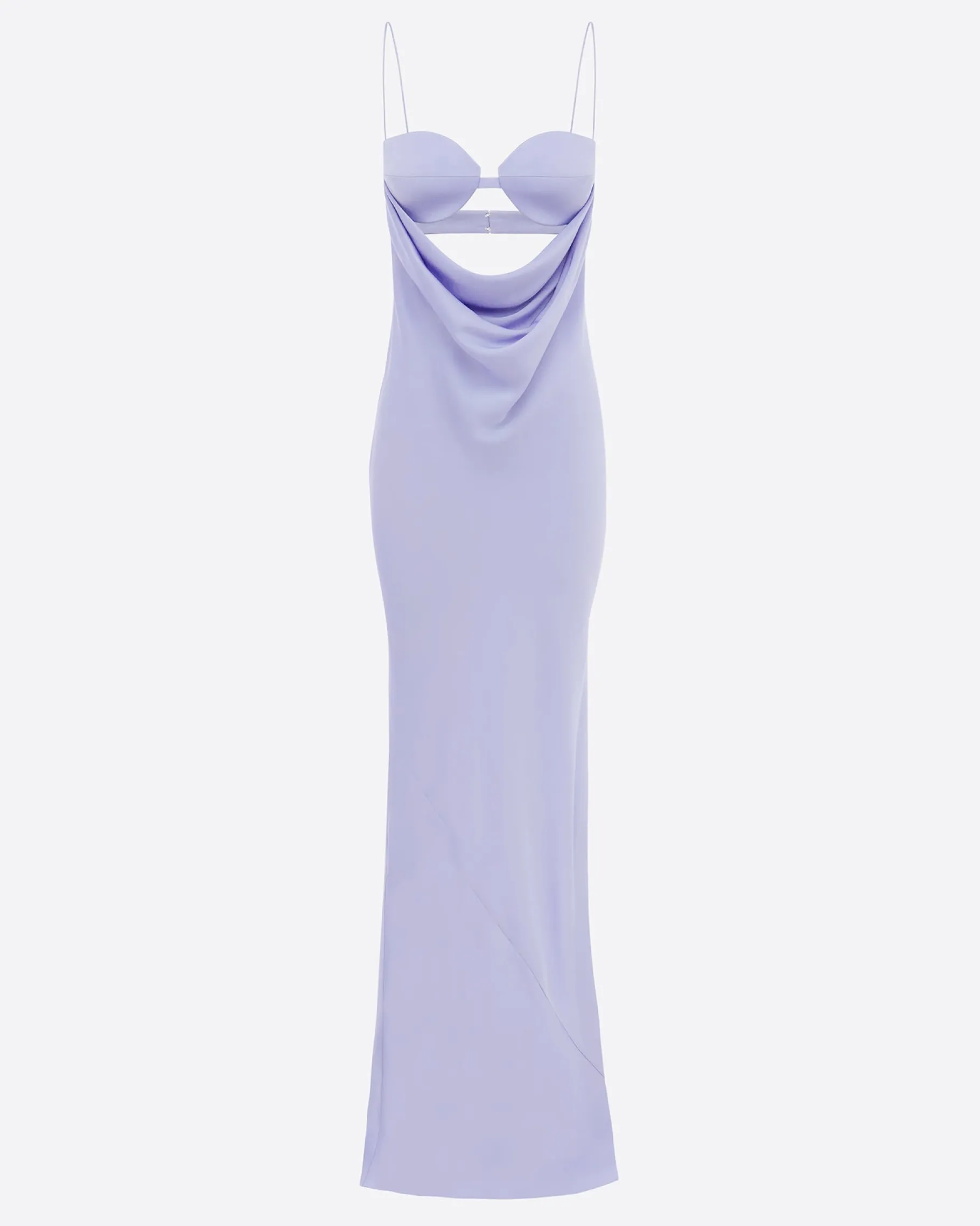 Alex Perry Drape Cut Out Column in Satin Crepe