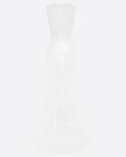 Alex Perry Drape Gown in Fine Mesh and Sequin