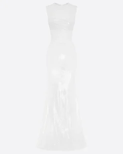 Alex Perry Drape Gown in Fine Mesh and Sequin