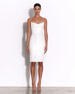 Alex Perry Draped Corset Dress in Sequin