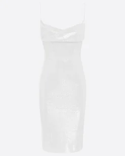 Alex Perry Draped Corset Dress in Sequin