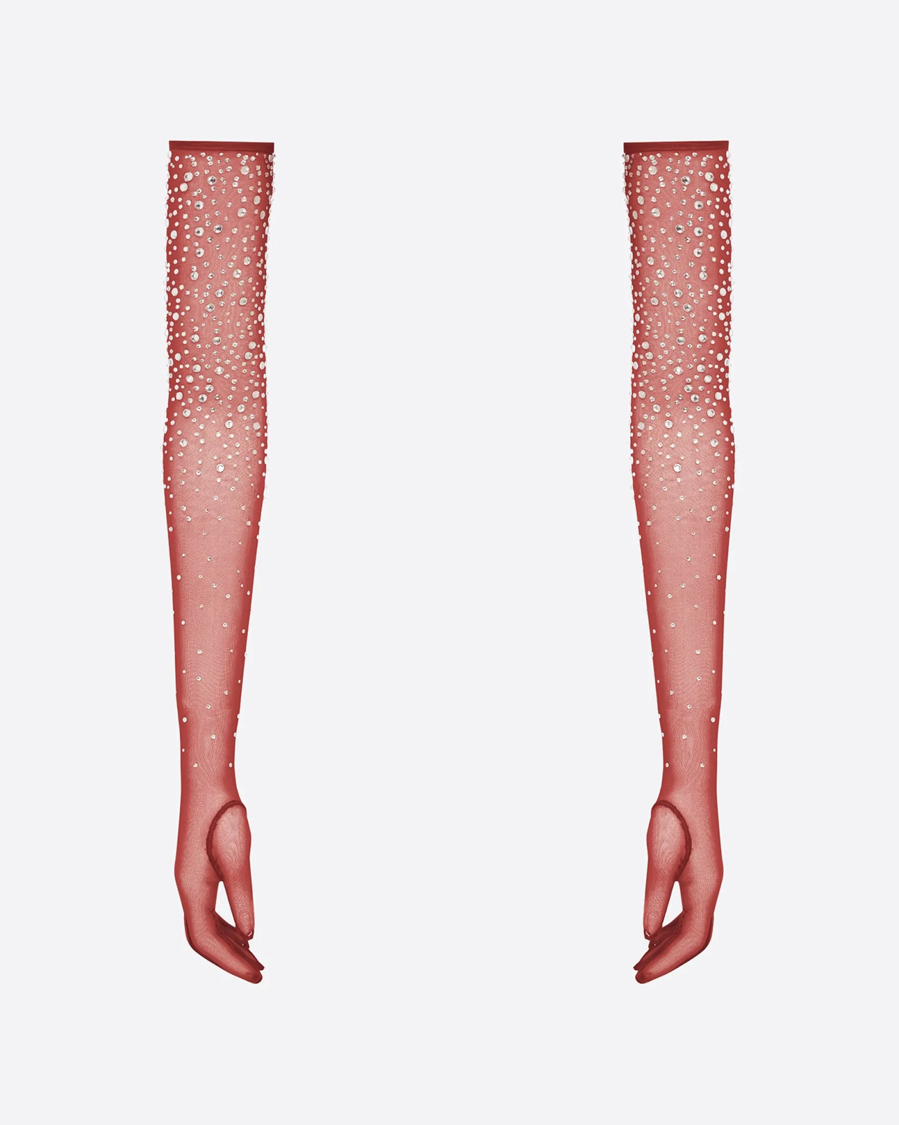 Alex Perry Gloves in Crystal Mesh