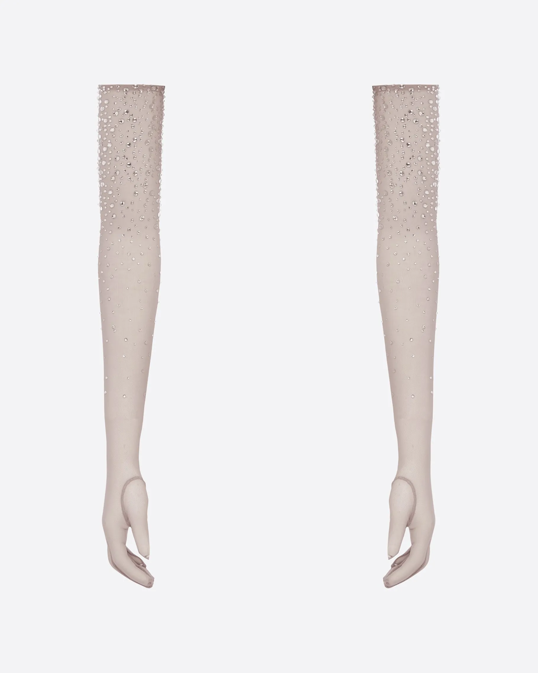 Alex Perry Gloves in Crystal Mesh