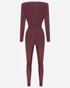 Alex Perry Long Sleeve Catsuit in Jersey
