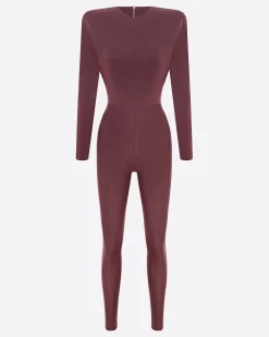 Alex Perry Long Sleeve Catsuit in Jersey