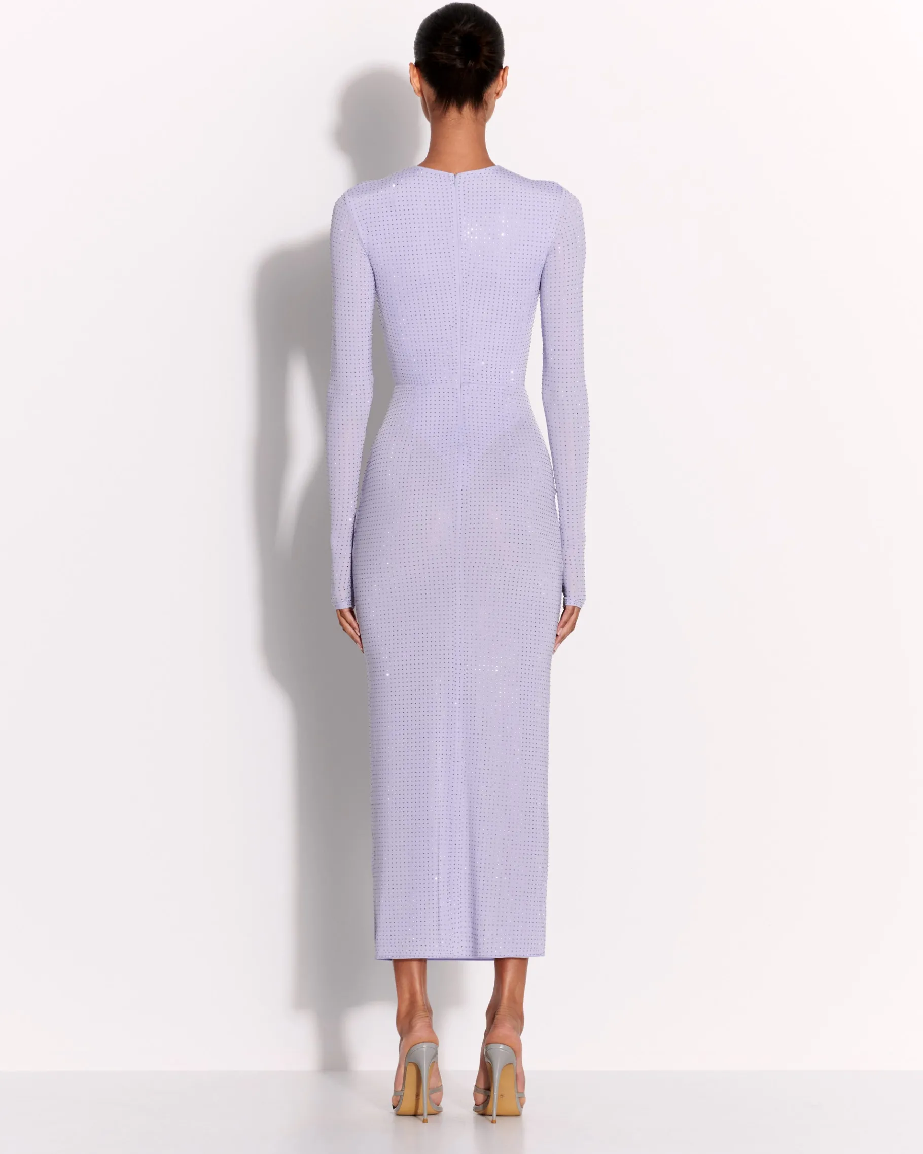 Alex Perry Long Sleeve Dress in Crystal Jersey