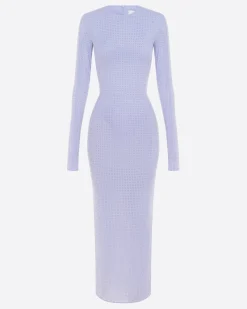 Alex Perry Long Sleeve Dress in Crystal Jersey