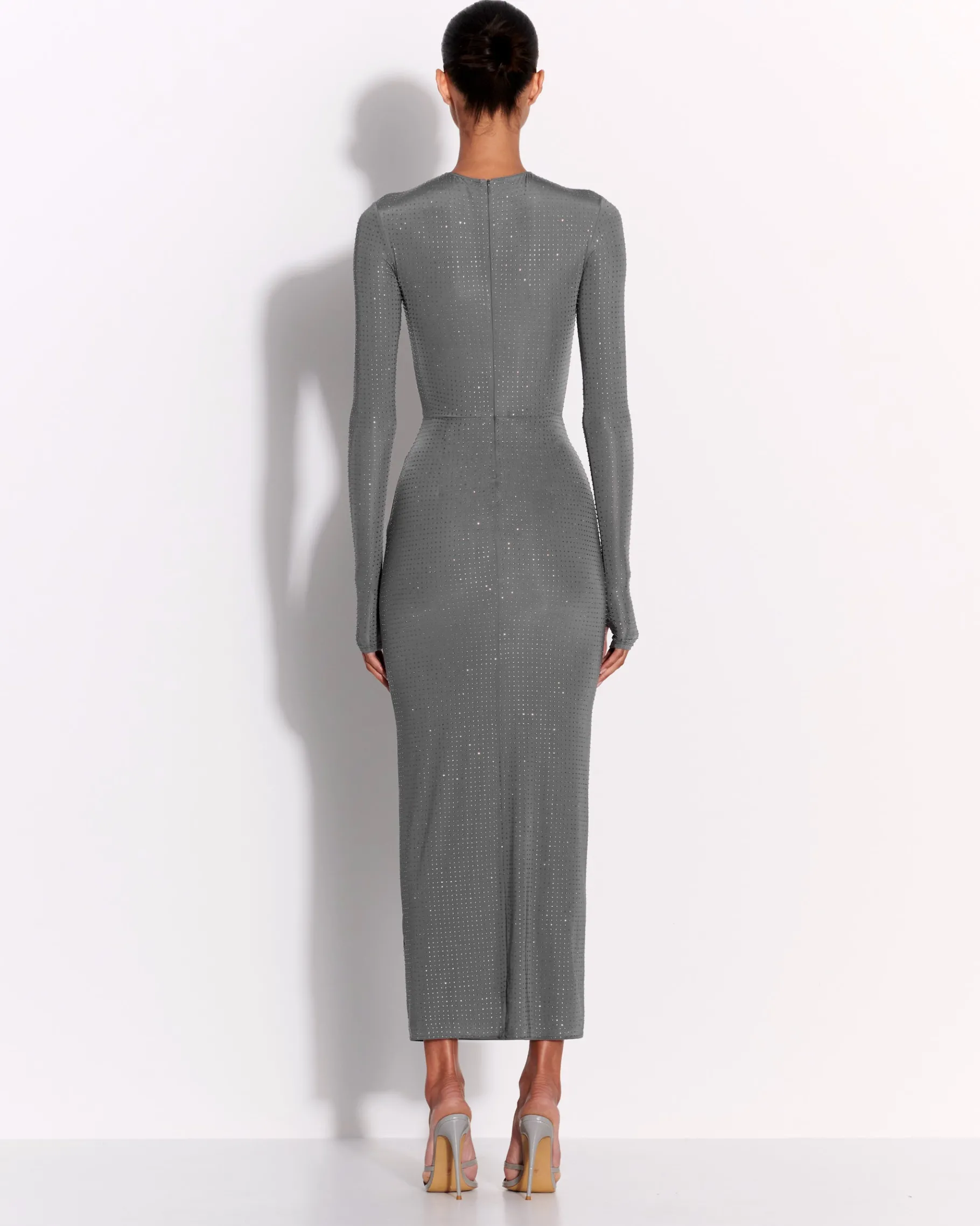 Alex Perry Long Sleeve Dress in Crystal Jersey