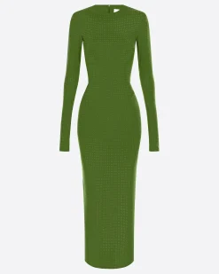 Alex Perry Long Sleeve Dress in Crystal Jersey