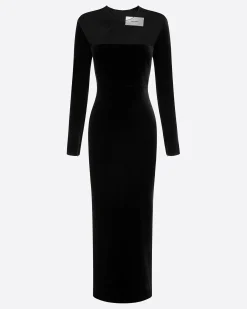 Alex Perry Long Sleeve Dress in Velvet