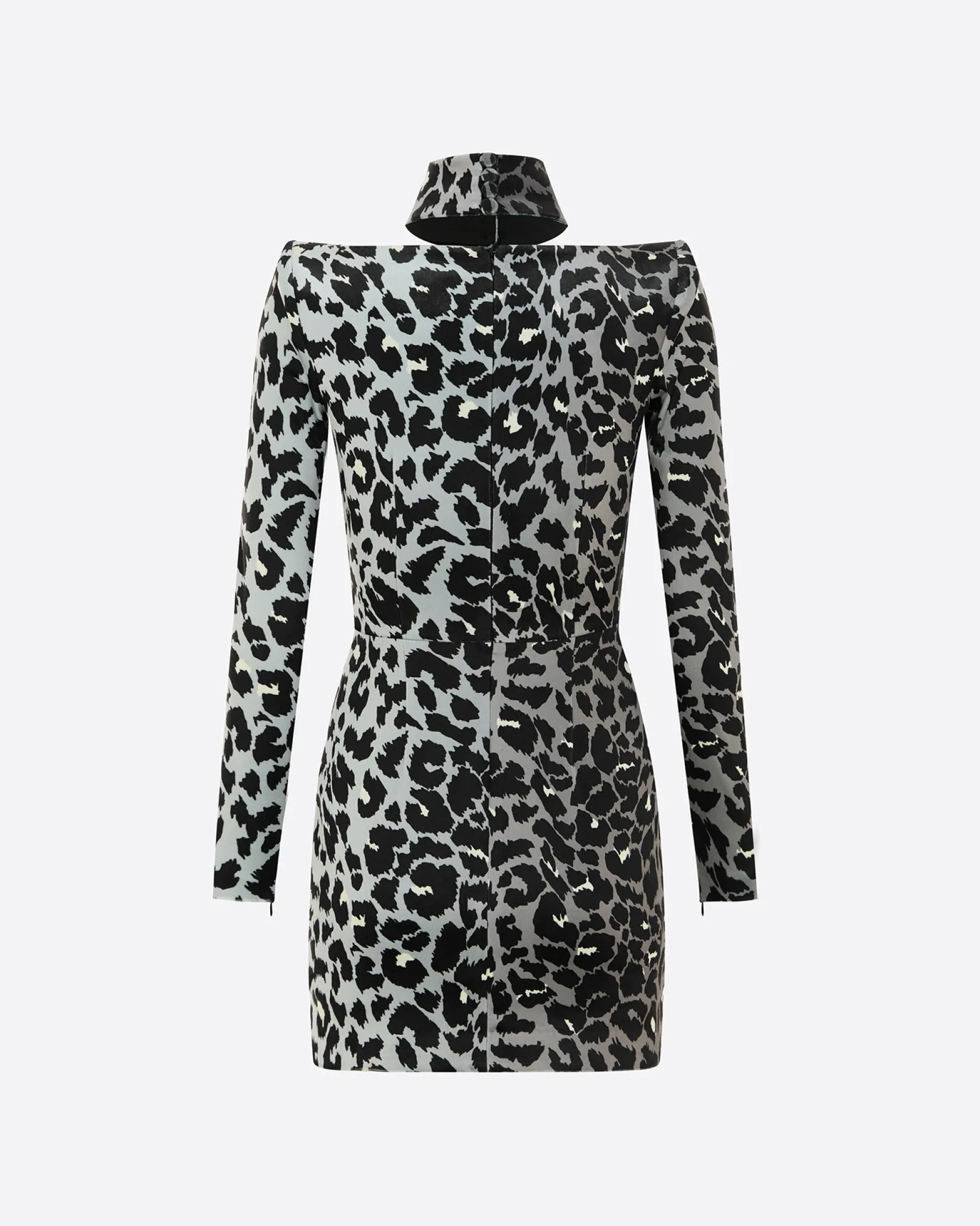 Alex Perry Long Sleeve Mini Dress in Printed Velvet