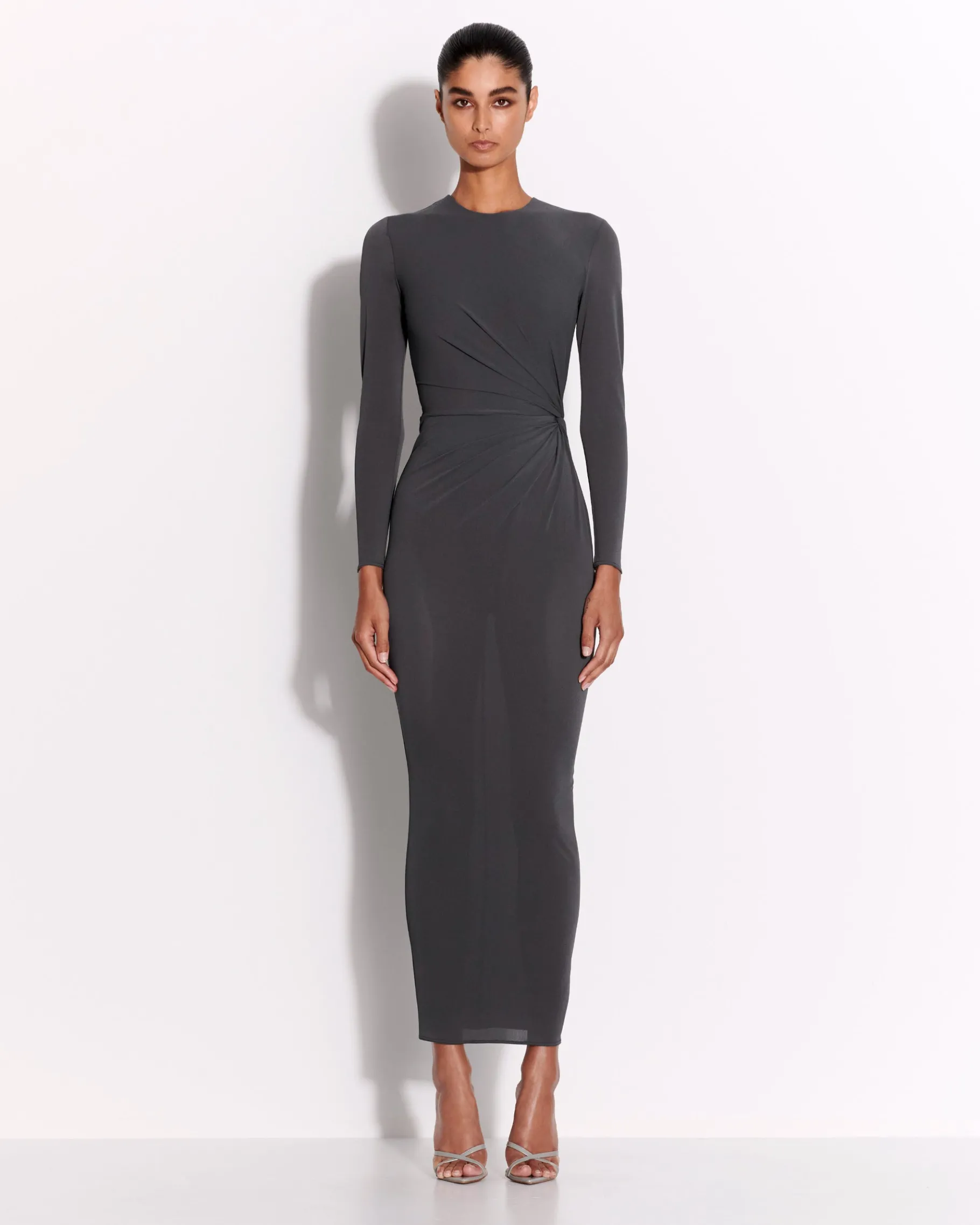 Alex Perry Long Sleeve Twist Dress in Crepe Jersey