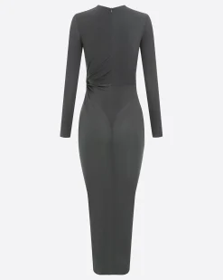 Alex Perry Long Sleeve Twist Dress in Crepe Jersey