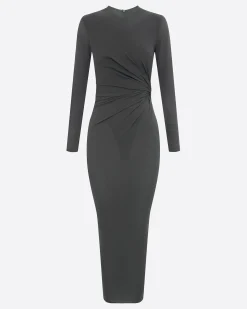 Alex Perry Long Sleeve Twist Dress in Crepe Jersey