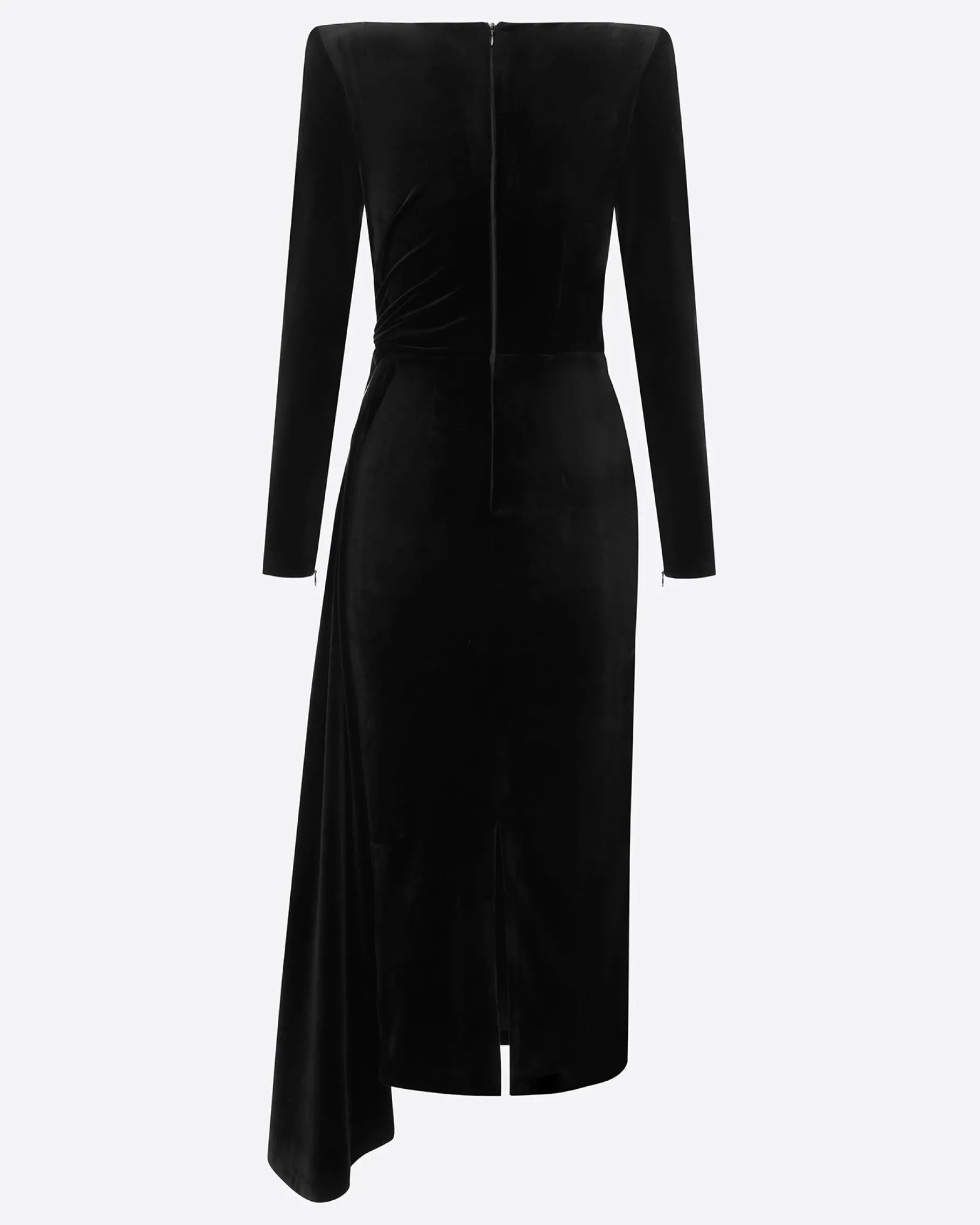 Alex Perry Long Sleeve Twist Dress in Velvet