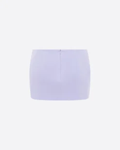 Alex Perry Low Rise Mini Skirt in Satin Crepe