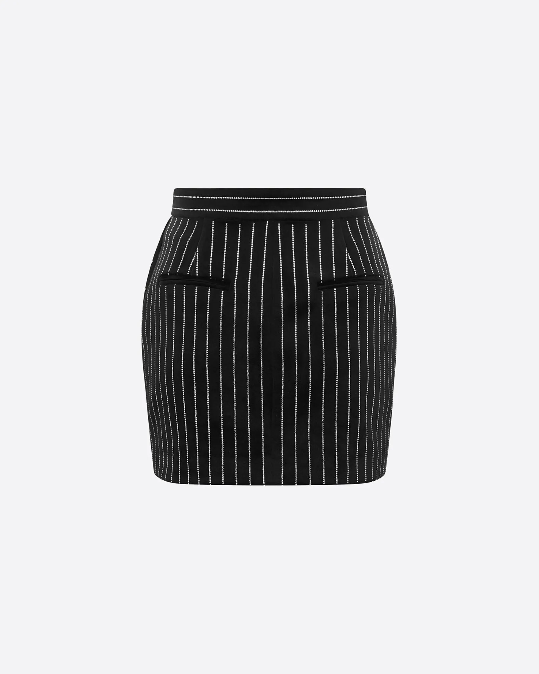 Alex Perry Mini Skirt in Crystal Velvet