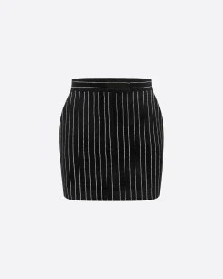 Alex Perry Mini Skirt in Crystal Velvet