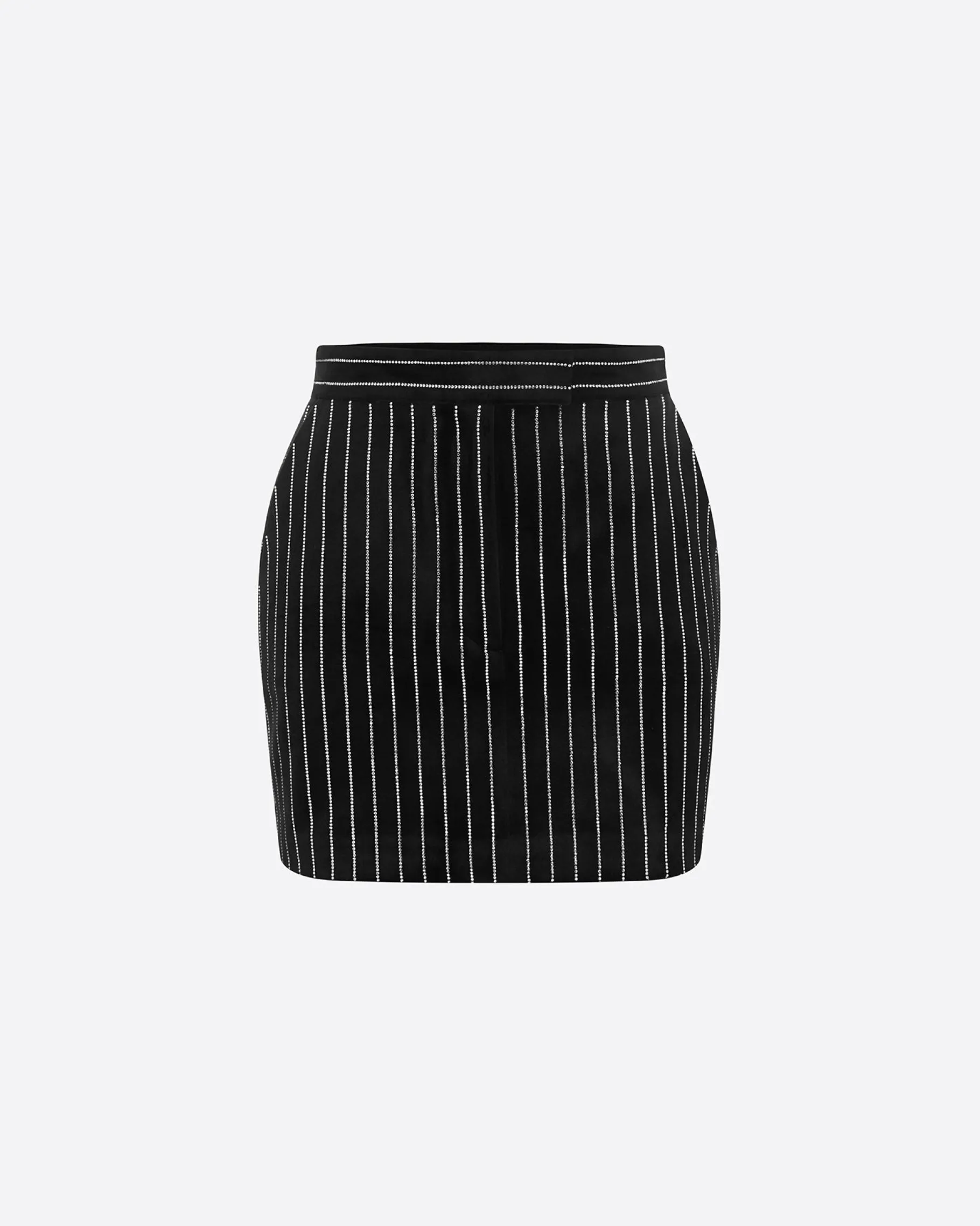 Alex Perry Mini Skirt in Crystal Velvet