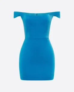 Alex Perry Off Shoulder Corset Mini Dress in Velvet