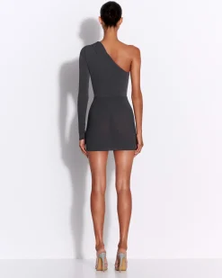 Alex Perry One Sleeve Mini Dress in Crepe Jersey