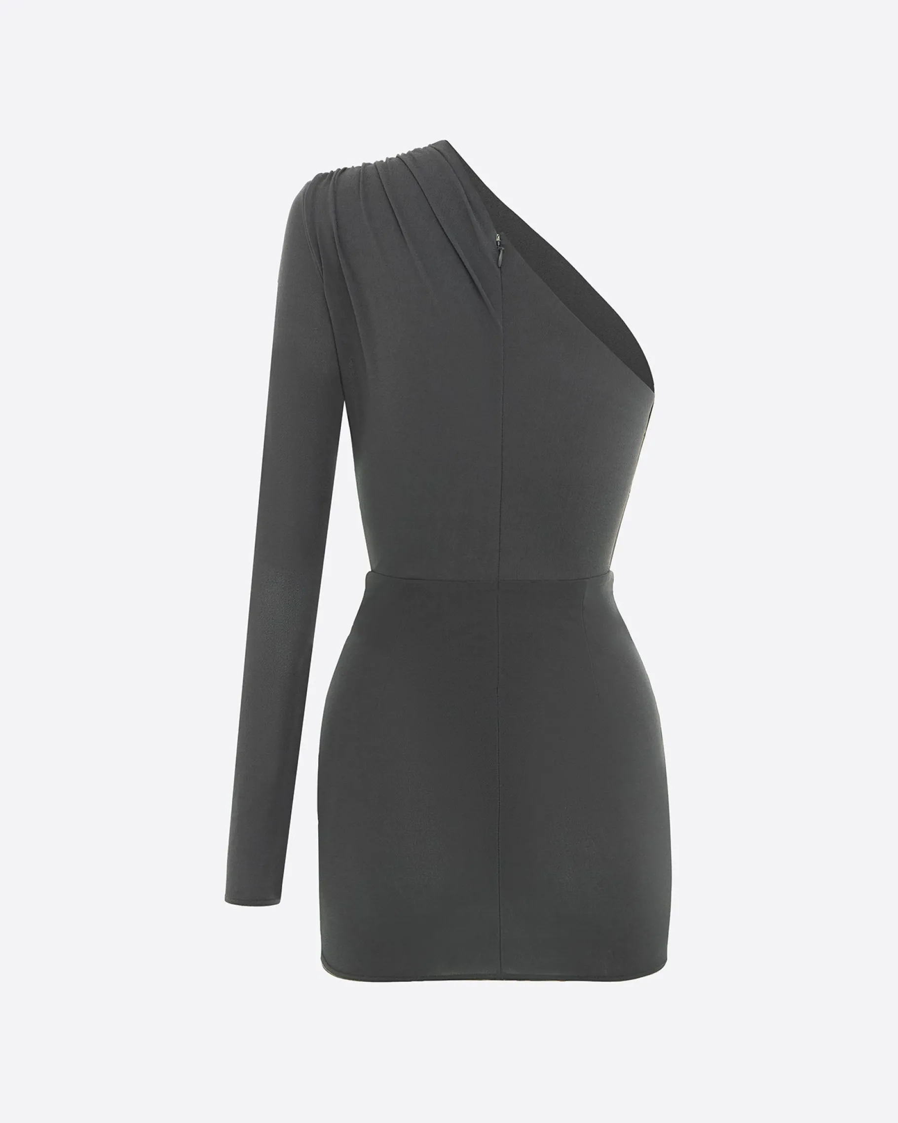 Alex Perry One Sleeve Mini Dress in Crepe Jersey