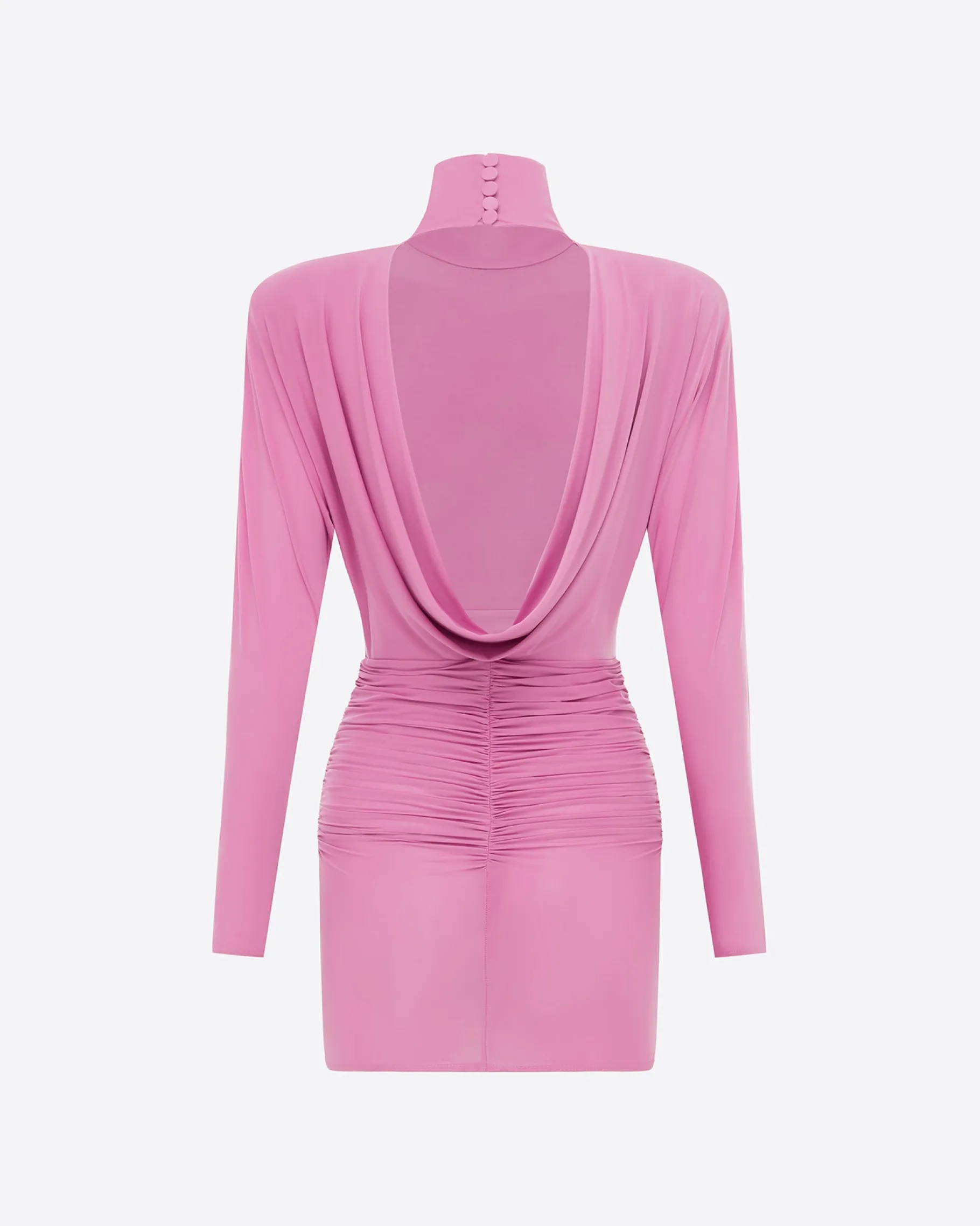 Alex Perry Open Back Drape Mini Dress in Jersey