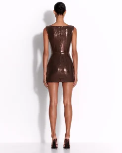 Alex Perry Portrait Mini Dress in Sequin